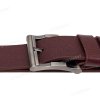 [130cm][Tặng đục] Dây lưng da bò nguyên tấm DHM-539 | Khoá kim 3 khúc xám tro nam tính | Bảo hành 12 tháng