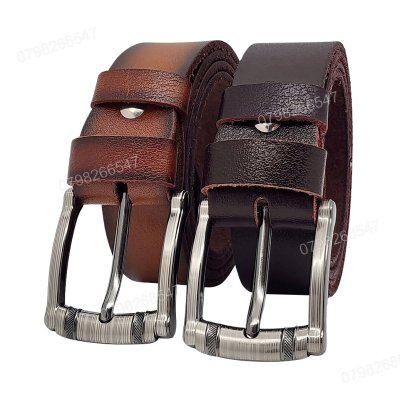 [120cm][Tặng đục] Thắt lưng da bò chấy biên DHM-543 | Khoá kim laze máu xám độc đáo | Bảo hành 12 tháng