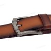 [120cm][Tặng đục] Thắt lưng da bò chấy biên DHM-543 | Khoá kim laze máu xám độc đáo | Bảo hành 12 tháng