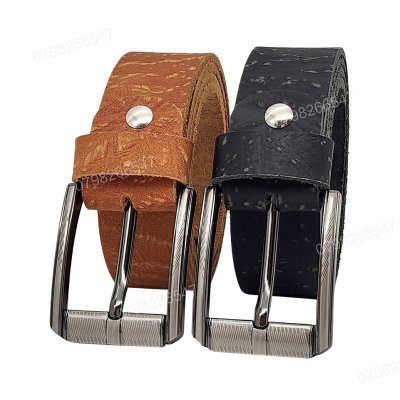 [130cm][Tặng đục] Dây nịt da bò thô DHM-552 | Mặt khoá kim laze nam tính mạnh mẽ | Bảo hành 12 tháng