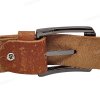 [130cm][Tặng đục] Dây nịt da bò thô DHM-552 | Mặt khoá kim laze nam tính mạnh mẽ | Bảo hành 12 tháng