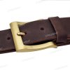 [130cm][Tặng đục] Thắt lưng nam da bò sáp DHM-594 | Mặt khoá kim mạ đồng vuông sang trọng | Bảo hành 12 tháng