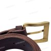 [130cm][Tặng đục] Thắt lưng nam da bò sáp DHM-594 | Mặt khoá kim mạ đồng vuông sang trọng | Bảo hành 12 tháng