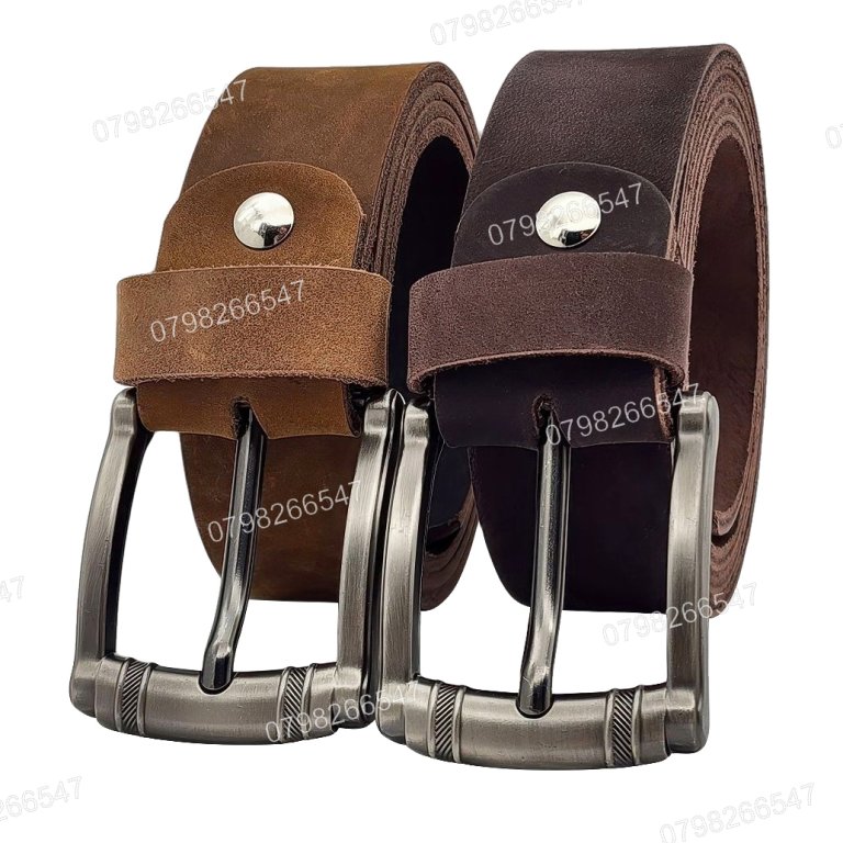 [130cm][Tặng đục] Dây nịt nam da bò sáp DHM-598 | Mặt khoá kim chì xám kiểu tròn 2 cục thời trang | Bảo hành 12 tháng