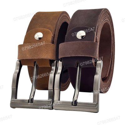 [130cm][Tặng đục] Dây nịt da bò sáp DHM-600 | Mặt khoá kim chì 3 khúc độc đáo | Bảo hành 12 tháng