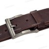 [130cm][Tặng đục] Dây nịt da bò sáp DHM-600 | Mặt khoá kim chì 3 khúc độc đáo | Bảo hành 12 tháng