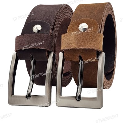 [130cm][Tặng đục] Dây lưng nam da bò sáp DHM-601 | Khoá kim chì bảng vuông bảng to nam tính | Bảo hành 12 tháng