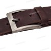 [130cm][Tặng đục] Dây lưng nam da bò sáp DHM-601 | Khoá kim chì bảng vuông bảng to nam tính | Bảo hành 12 tháng