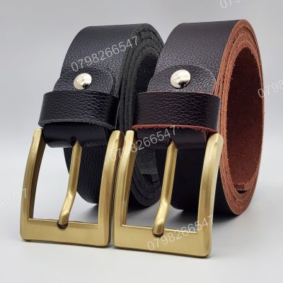 [130cm][Tặng đục] Dây nịt nam da bò hạt DHM-604 | Đầu khoá kim mạ đồng vuông đơn giản | Bảo hành 12 tháng