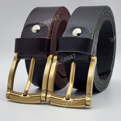 [130cm][Tặng đục] Thắt lưng da bò hạt DHM-605 | Mặt khoá kim mạ đồng thời trang | Bảo hành 12 tháng