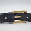 [130cm][Tặng đục] Thắt lưng nam da bò hạt DHM-606 | Khoá kim mạ đồng vuông sang trọng | Bảo hành 12 tháng