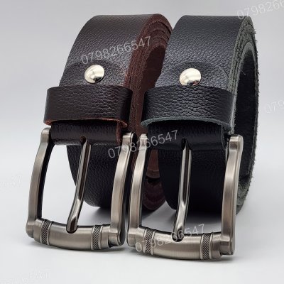 [130cm][Tặng đục] Thắt lưng nam da bò hạt DHM-610 | Đầu khoá kim xám tro thời thượng | Bảo hành 12 tháng