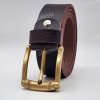 [130cm][Tặng đục] Thắt lưng nam da bò hạt DHM-619 | Khoá kim mạ đồng sang trọng | Bảo hành 12 tháng