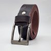 [130cm][Tặng đục] Thắt lưng nam da bò hạt DHM-623 | Đầu khoá kim laze vuông thời trang | Bảo hành 12 tháng